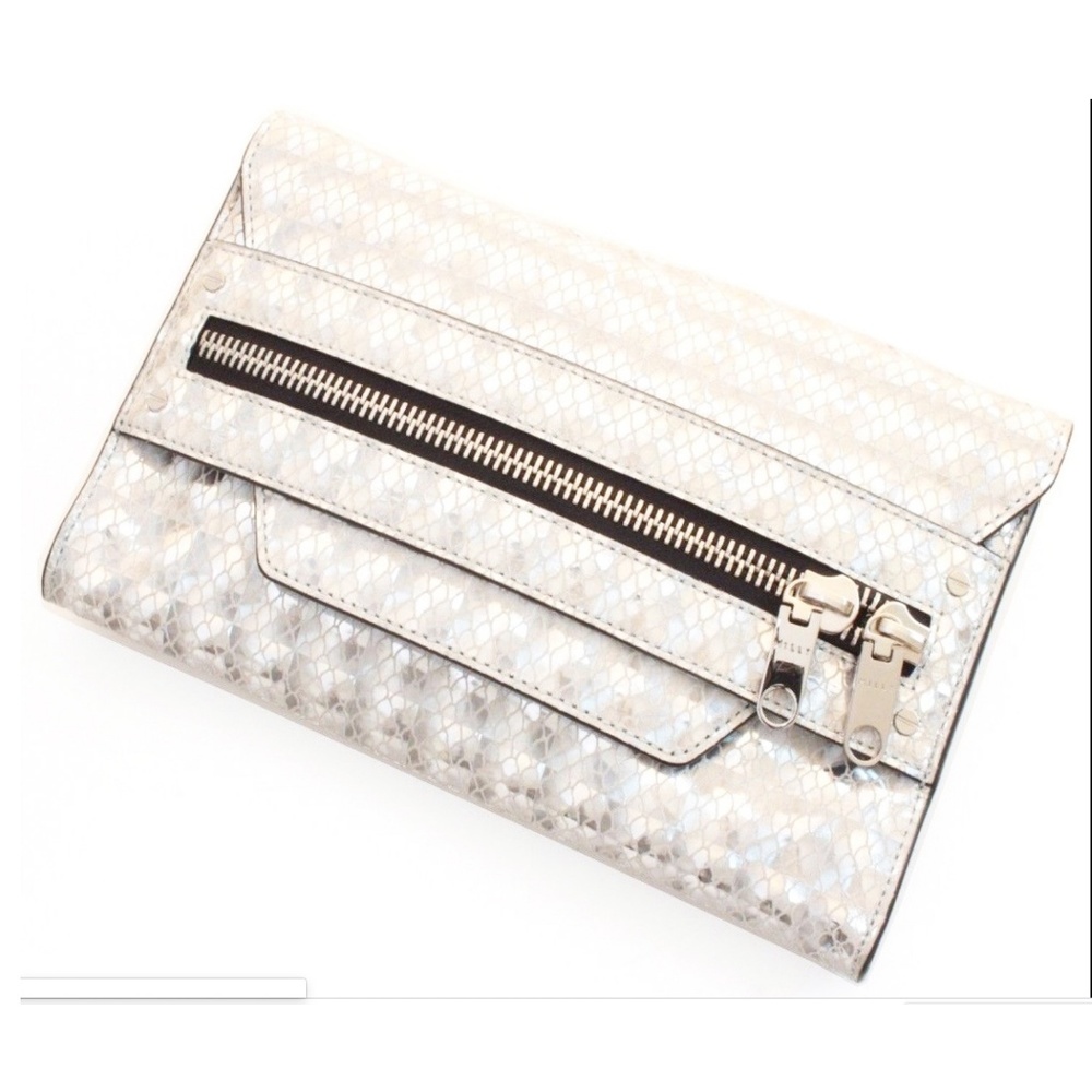 Milly Clutch Metallic Bowery Hologram Convertible Shoulder Bag Purse NWT